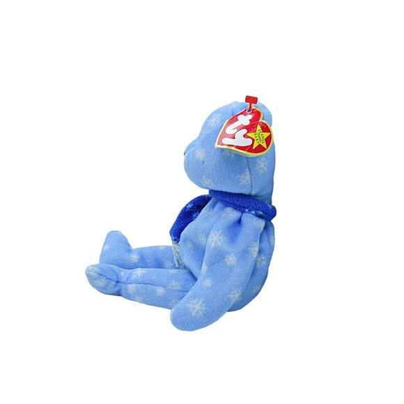 Ty Beanie Baby 1999 Holiday Teddy Blue Snowflake Bear Plush Toy Collectible 8" - Picture 3 of 9